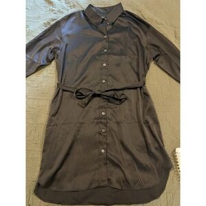 Banana Republic Women's Shirt Dress Xl Black NWT Msrp $100